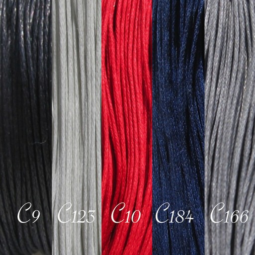 70 mètres - 7000cm fil coton ciré cordon 1mm au choix noir blanc rouge bleu gris