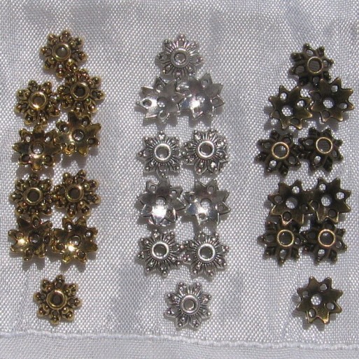 30 coupelles 8mm CHOIX métal argenté doré bronze intercalaires spacers perles