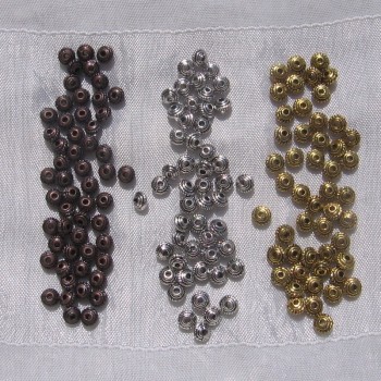 LOT DE 50 PERLES INTERCALAIRES TOUPIES 5MM x 3MM OR DOR2 TROU 1,5MM BIJOUX *O132