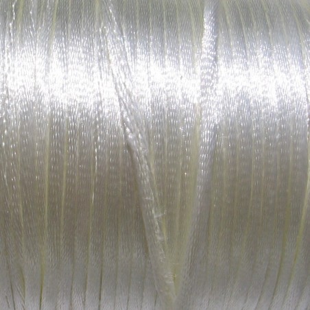 10 MÈTRES 100CM CORDE FIL POLYESTER 2MM BLANC CASSÉ pour bijou shamballa *C213.E