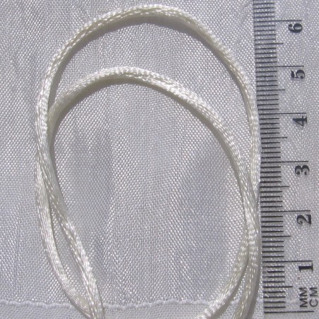 10 MÈTRES 100CM CORDE FIL POLYESTER 2MM BLANC CASSÉ pour bijou shamballa *C213.E