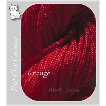 LOT DE 25M FIL NYLON CORDON TRESSÉ ROUGE 1MM BRACELETS SHAMBALLA PERLES *CU5.6