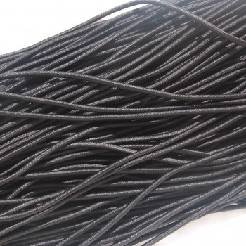 Lot de 4 mètres de fil Noir 4mm cordon élastique stretch rond solide C246A 