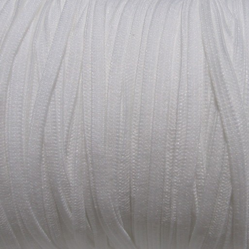 Lot de 10 mètres de fil Blanc 3mm cordon élastique stretch plat mercerie *C249