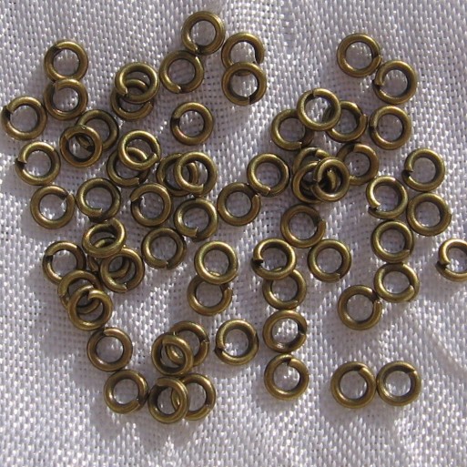 400 anneaux 3mm AU CHOIX jonction connecteurs ouverts métal argenté doré bronze