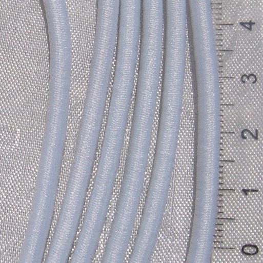 Lot de 4 mètres de fil BLANC 4mm cordon élastique stretch rond solide C246B