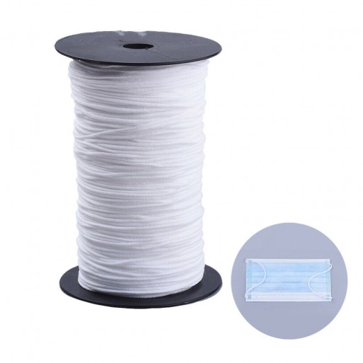 Bobine plus de 500 mètres de fil Blanc 2mm cordon élastique stretch nylon *C247
