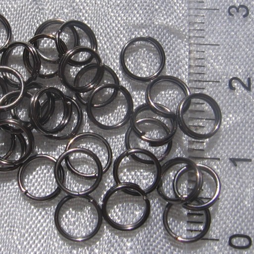 Lot de 200 anneaux doubles 6mm x 1,2mm gunmetal chaines fermoirs breloques U4