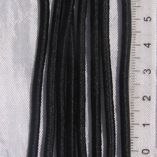 Lot de 10 mètres 60cm de fil Noir 4mm cordon élastique stretch rond solide C246A