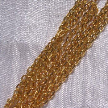 2m chaine métal doré maillon forçat or 3,5mmx2,5mm  perle collier bracelets*O185