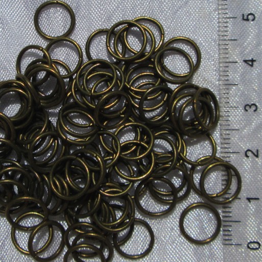 100 anneaux de jonction 9mm x 0,8mm métal bronze breloque chaine mousqueton *J24