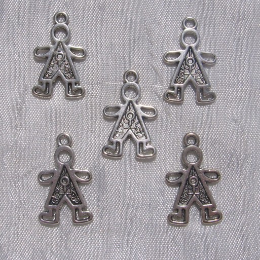 MIX 8 BRELOQUES FILLE & GARCON PERLES EN METAL...