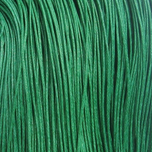 C265 - LOT DE 10M DE FIL EN COTON CIRE VERT SAPIN 1MM POUR COLLIER BRACELET SAUTOIR *C265