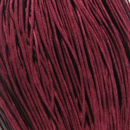 C115-LOT DE 10M FIL EN COTON CIRÉ 1MM BORDEAUX pour colliers sautoirs bracelets