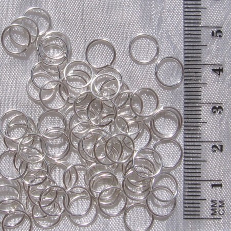 A58-Lot de 150 anneaux de jonction argentés connecteurs 8mm breloques chaine mousquetons