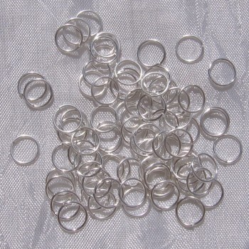 A58-Lot de 150 anneaux de jonction argentés connecteurs 8mm breloques chaine mousquetons