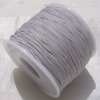 C271B - LOT DE 15 MÈTRES DE FIL EN POLYESTER 0,5MM GRIS CLAIR bracelet colliers
