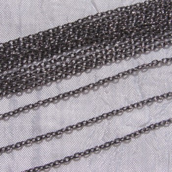 U2 - LOT 5M DE CHAINE 3x2MM GUNMETAL MAILLON OVAL OUVERT JONCTION création bijoux