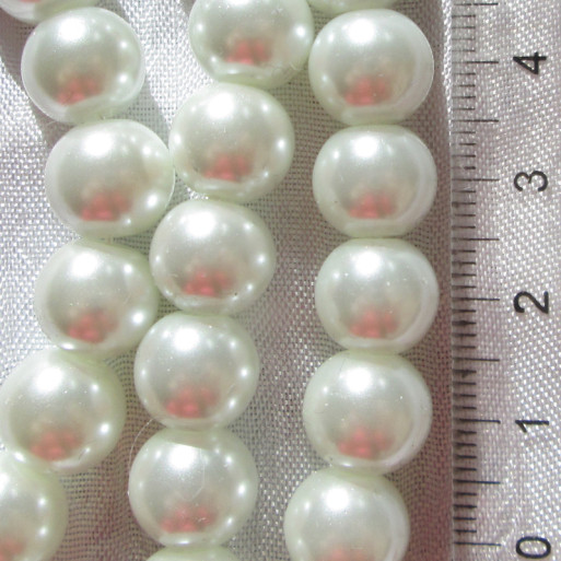 Lot 30 perles verre nacré bohème renaissance 10mm perforation 1mm bijoux - RU12.10