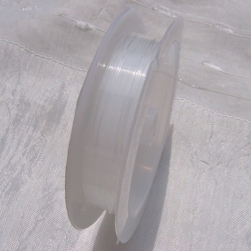 C277 - Bobine de 10m environs fil de pêche 1mm transparent élastique stretch nylon cristal