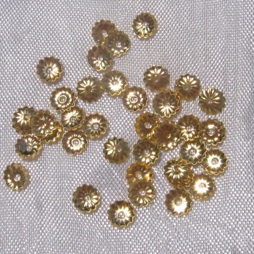 LOT DE 500 COUPELLES DORÉES 5MM INTERCALAIRES PERLES FILIGRANES - O247