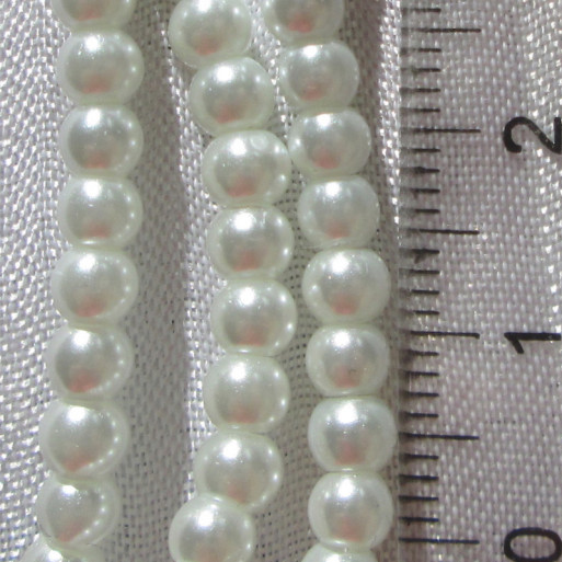 Lot de 200 perles verre nacré bohème renaissance 4mm perforation 1mm bijoux - RU12.4