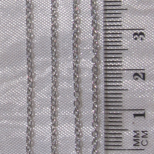 Lot de 1m de chaine fine 2x1,5mm en acier inoxydable - IN84